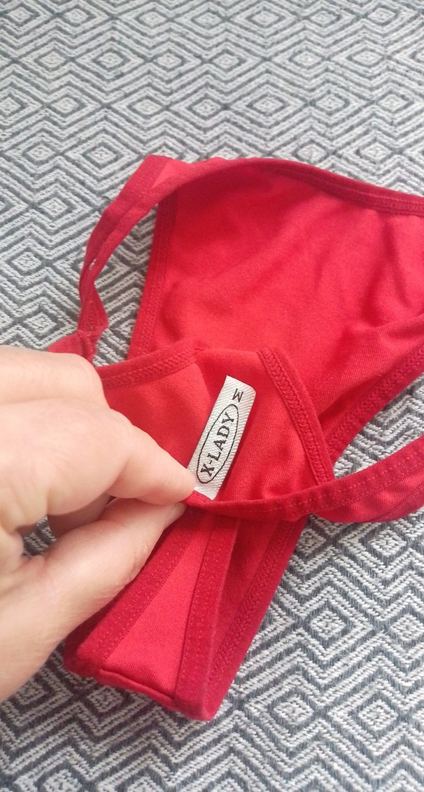 Kırmızı İnce Askılı Kadın Bikini Altı - Görsel 3