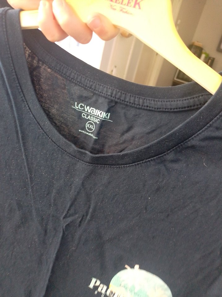 Erkek  Lacivert Baskılı Kolsuz Tişört - Görsel 3