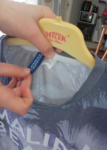 Gri Baskılı Malibu Beach Erkek Tişörtü - Görsel 3