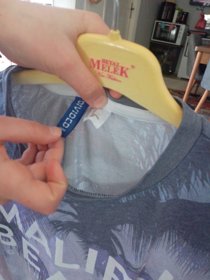 Gri Baskılı Malibu Beach Erkek Tişörtü - Görsel 3