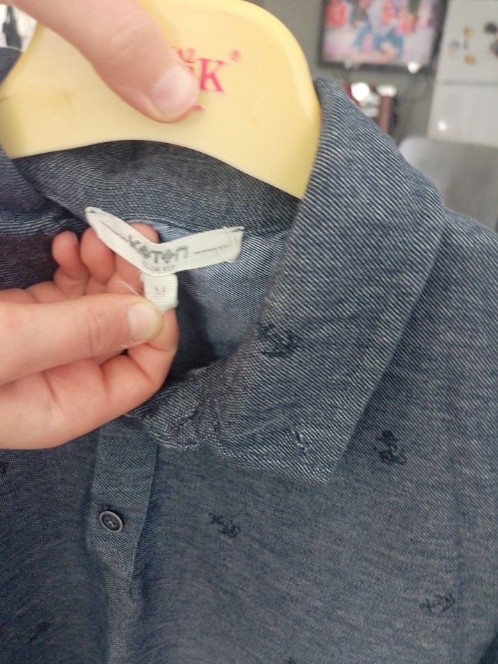 Gri Baskılı Kısa Kollu Erkek Polo Tişört - Görsel 3