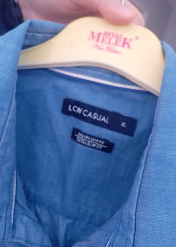 Erkek Mavi Kısa Kollu Kot Gömlek - Görsel 3