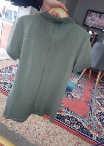 Gri Yeşil Düğmeli Erkek Polo Tişört - Görsel 3