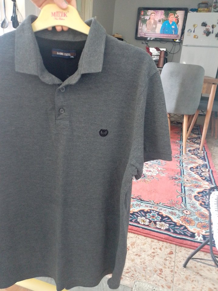 Gri Erkek Kısa Kollu Polo Tişört - Görsel 2