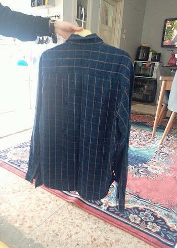 Erkek Mavi Uzun Kollu Kot Gömlek - Görsel 4