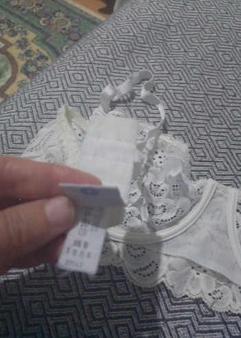 Nakışlı Beyaz Vintage Bohem Sütyen 85 b - Görsel 4