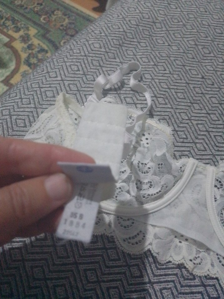 Nakışlı Beyaz Vintage Bohem Sütyen 85 b - Görsel 4