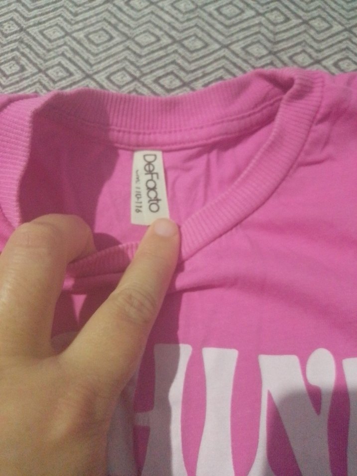 Kız Çocuk Pembe Baskılı Kısa Kollu Tişört - Görsel 3