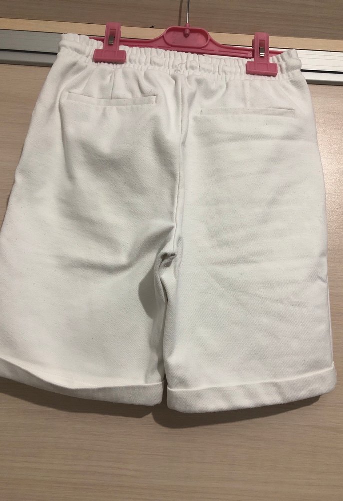 Zara Beyaz erkek çocuk  Bermuda Şort, Gevşek Kesim - Görsel 3