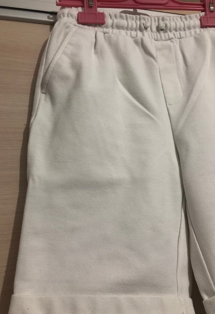 Zara Beyaz erkek çocuk  Bermuda Şort, Gevşek Kesim - Görsel 2