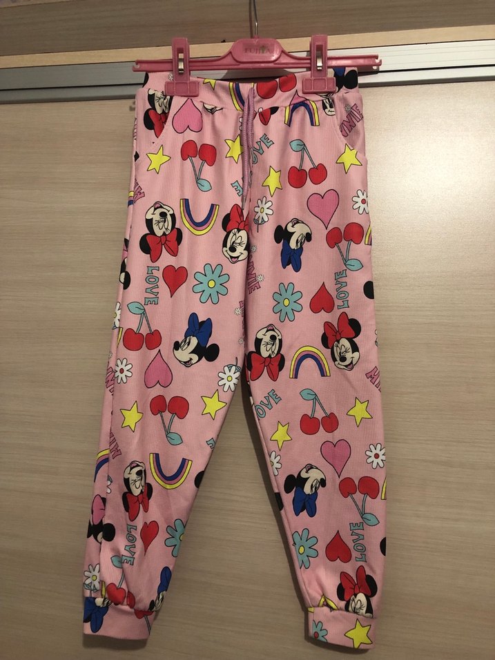 Pembe Baskılı Çocuk Pijama Altı - Görsel 2