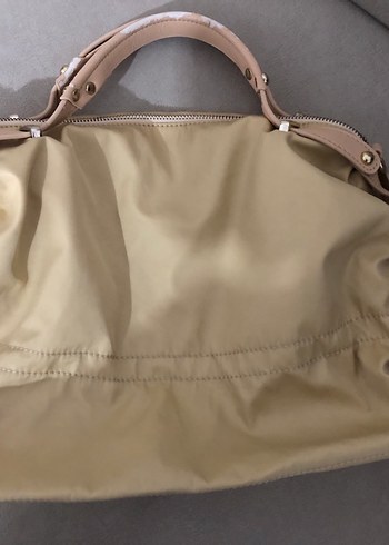 Bej Kadın Fermuarlı Günlük Çanta - Görsel 3