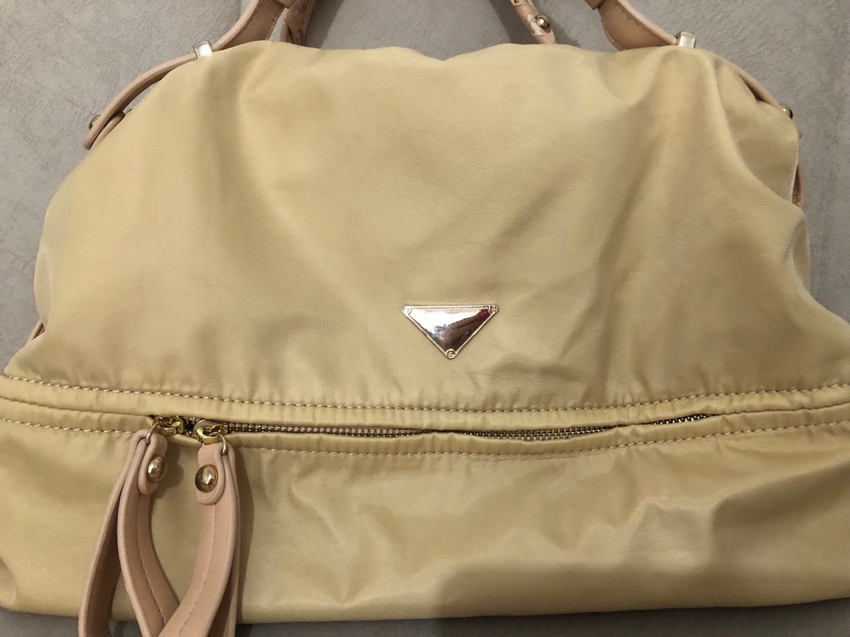 Bej Kadın Fermuarlı Günlük Çanta - Görsel 2