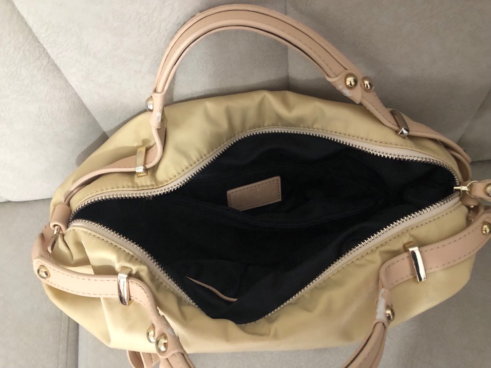 Bej Kadın Fermuarlı Günlük Çanta - Görsel 4