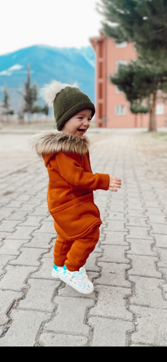 Kahverengi tulum mont - Görsel 3