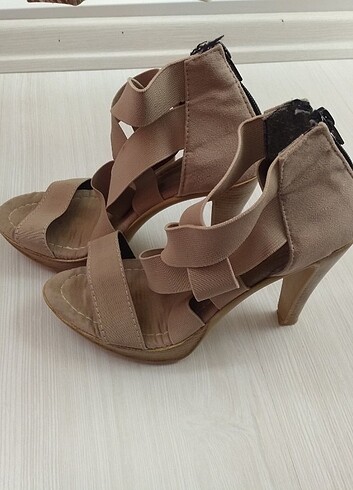35 Beden camel Renk Topuklu