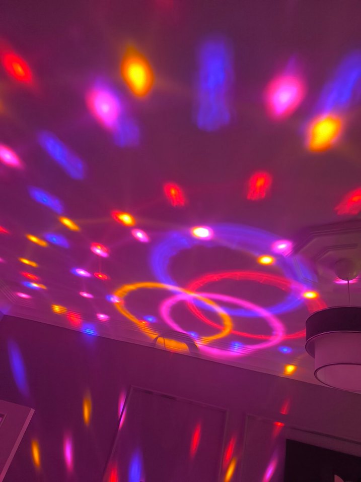 Çok Renkli Işıltılı Masa Lambası MÜZİK ÇALAR - Görsel 4