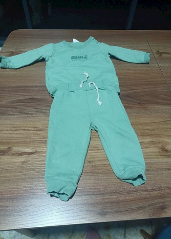 Yeşil Pamuklu Bebek Erkek Takımı - Görsel 4