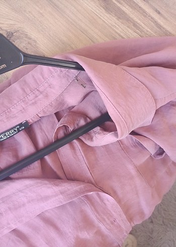 oversize j Düğmeli tril tril Kadın Gömlek - Görsel 6