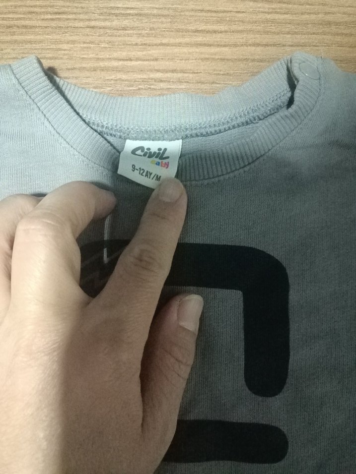 Erkek Çocuk Gri Baskılı Sweatshirt - Görsel 2