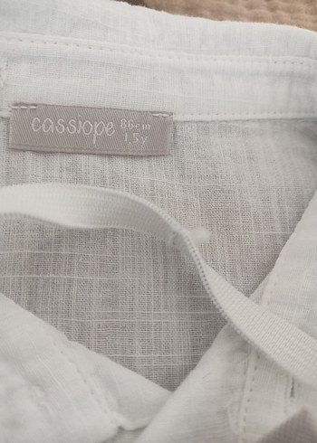 Erkek Bebek Keten Düğmeli Kısa Kollu Takım - Görsel 3