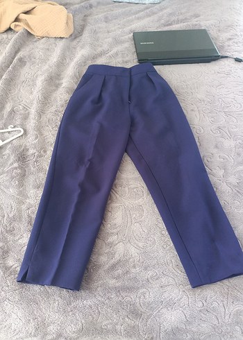 Kadın Mor Midi Kumaş Pantolon - Görsel 3