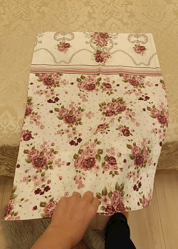 Bordo nakışlı pastel renkli nevresim takımı - Görsel 3