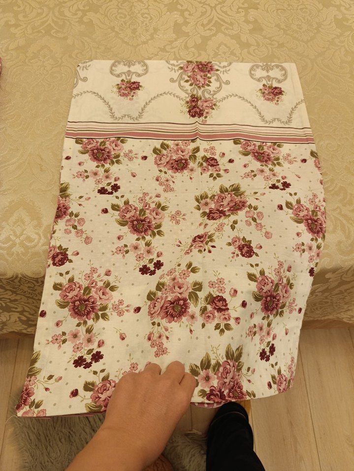 Bordo nakışlı pastel renkli nevresim takımı - Görsel 3