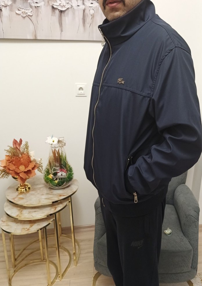 lacoste erkek Lacivert Fermuarlı mont - Görsel 5