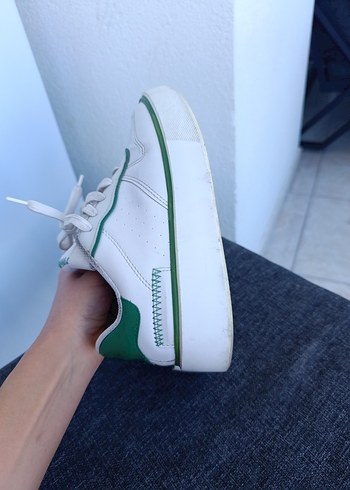 Beyaz Yeşil Platform Spor Ayakkabı - Görsel 6