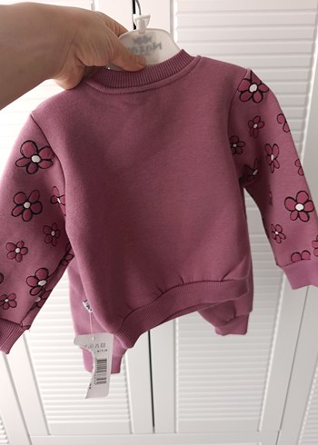 Çiçek Desenli Pembe Kız Bebek Triko Takım - Görsel 5