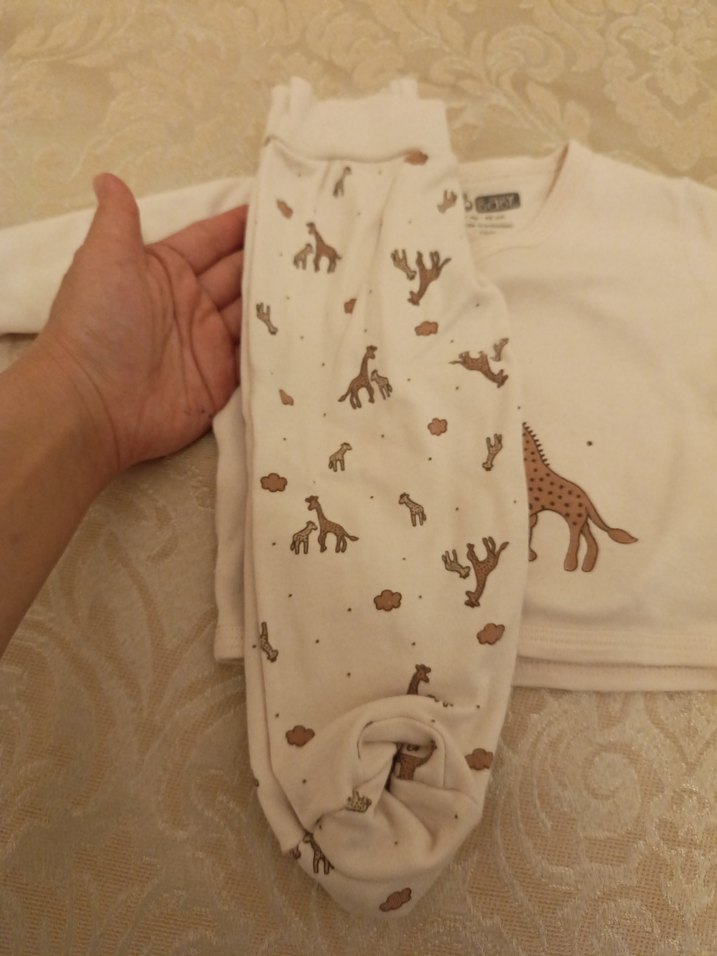 Uzun Kollu, Örme, Baskılı Erkek Bebek Takımı - Görsel 3