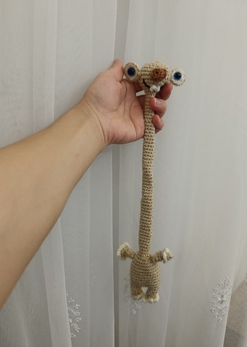 Bej Örme Uzun Boyunlu Peluş Oyuncak - Görsel 6