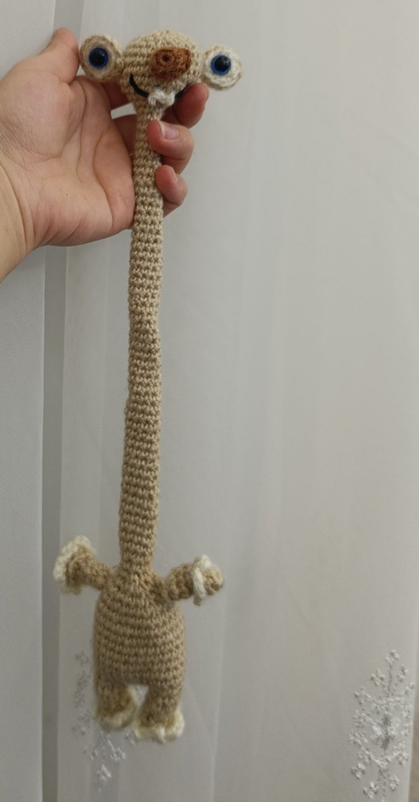 Bej Örme Uzun Boyunlu Peluş Oyuncak - Görsel 2