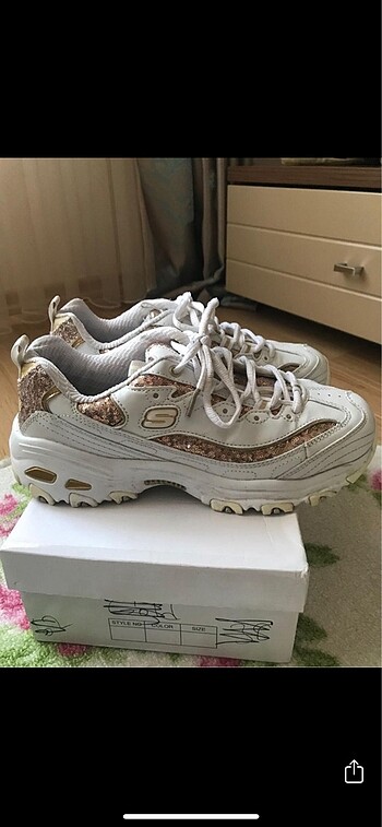 38 Beden beyaz Renk Skechers d lites spor ayakkabı