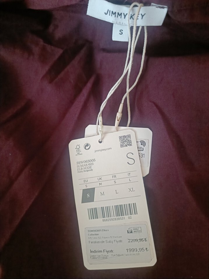 Bordo Uzun Kollu Mini Ofis Elbisesi - Görsel 3