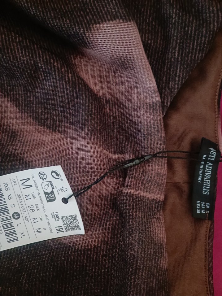 Kadın Drapeli Uzun Kahverengi Batik Elbise - Görsel 3