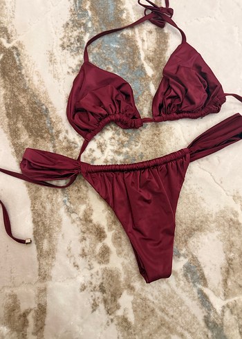 Bordo İpli Kadın Bikini Takımı - Görsel 2