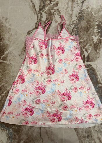 Çiçek Desenli Pembe Bohem Midi Gecelik - Görsel 2