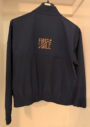 Mavi Fermuarlı Kadın Spor Ceket - Görsel 4