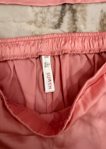 Pembe Dantel Detaylı Kadın Pijama Takımı - Görsel 3