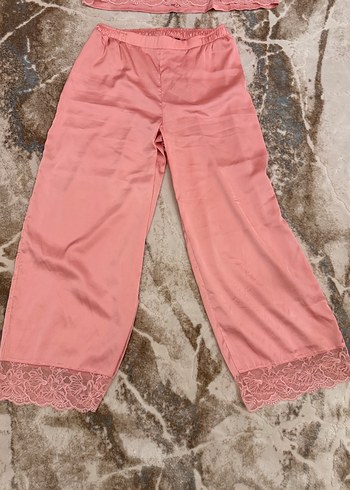 Pembe Dantel Detaylı Kadın Pijama Takımı - Görsel 2