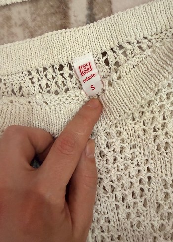 Bej Dantel Detaylı Uzun Triko Elbise - Görsel 2