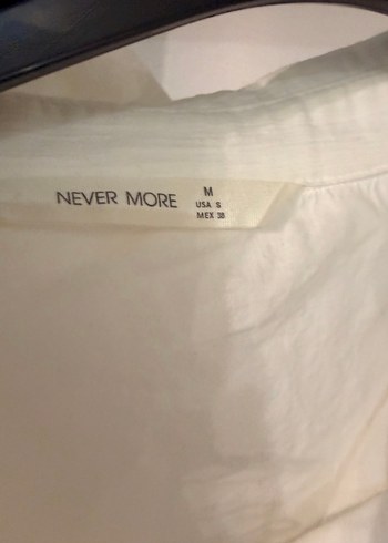 Düğmeli Beyaz Keten Kadın Gömlek - Görsel 3