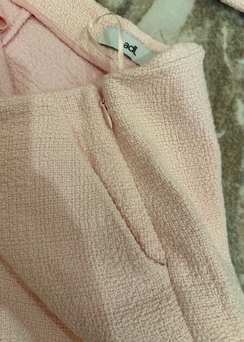 Düğmeli, Mini, Pembe Kadın Takım - Görsel 2