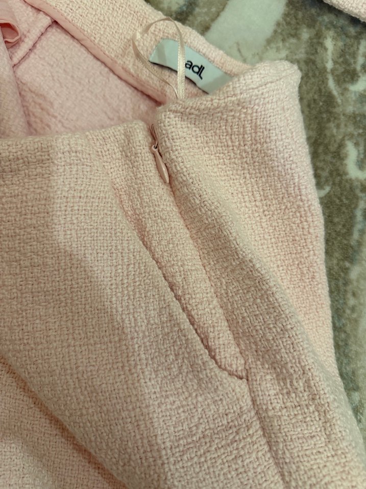 Düğmeli, Mini, Pembe Kadın Takım - Görsel 2