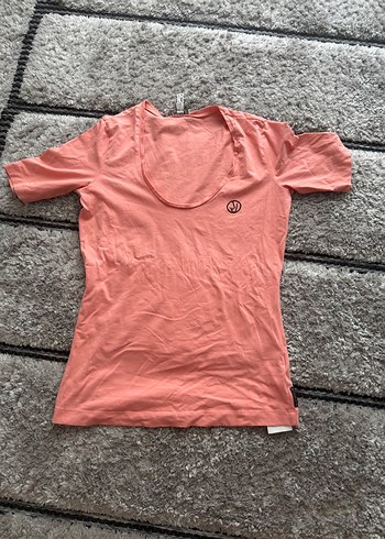 Armani Canli Mercan Pembe Bisiklet Yaka Tisort
