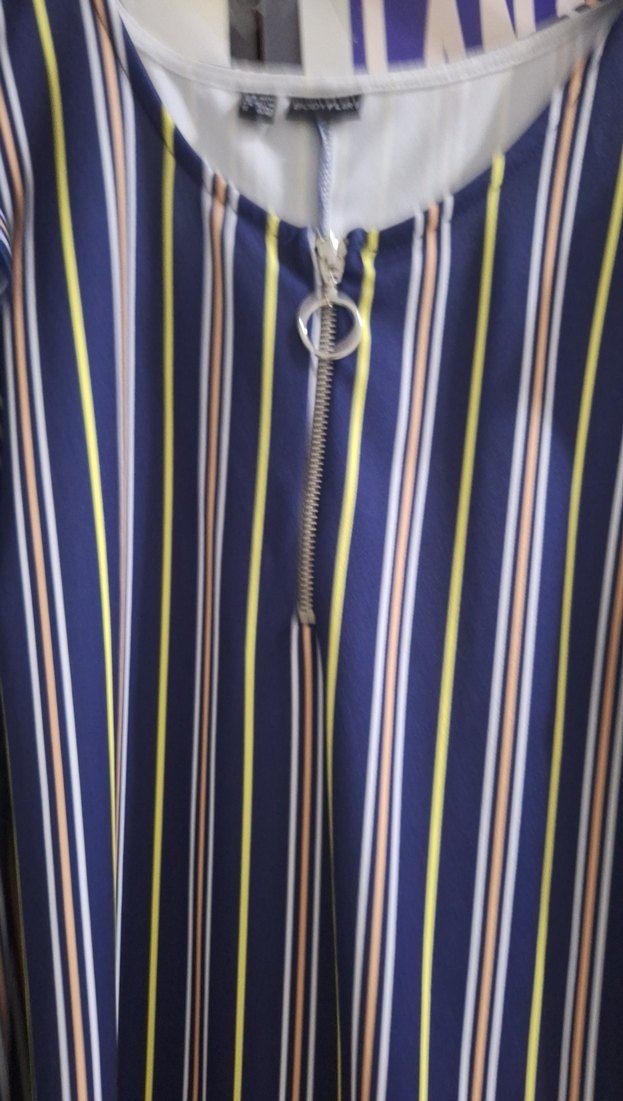 Çizgili  Kollu Kadın Elbise - Görsel 4