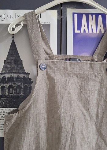 Bej Renkli askılı Elbise - Görsel 2