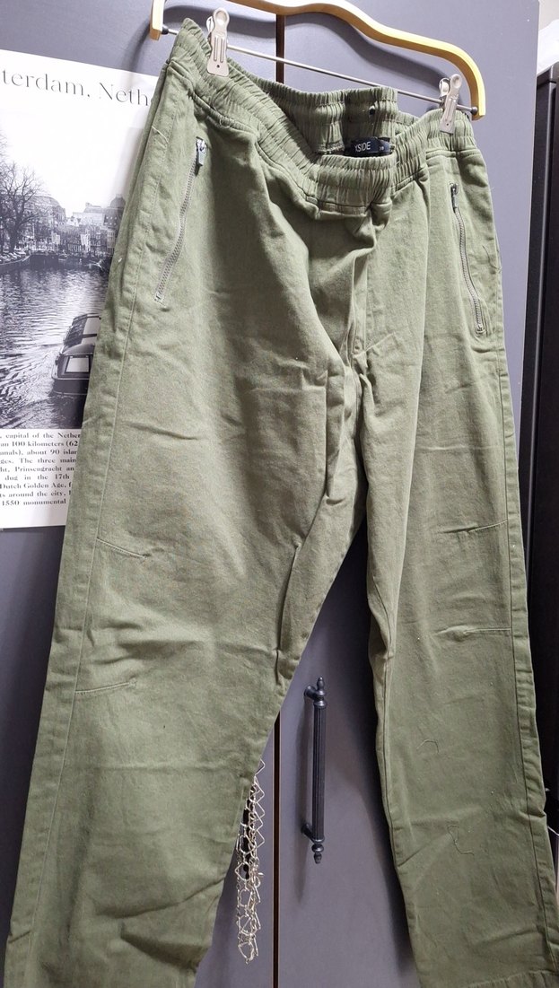 koyu yeşil pantalon - Görsel 4